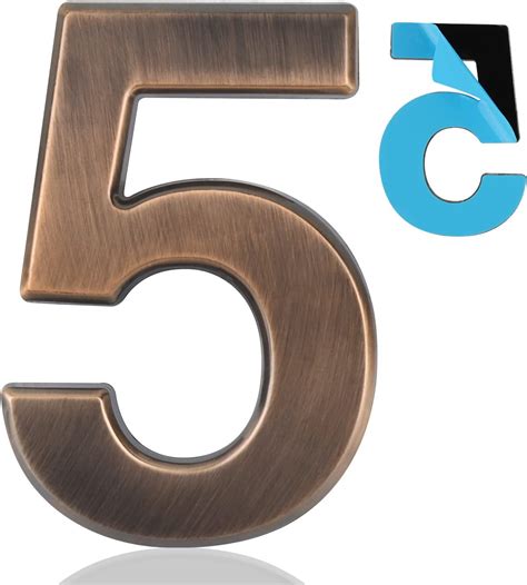 4 metal house numbers|4 inch adhesive numbers.